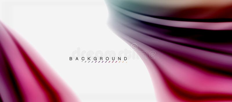 Blurred fluid colors background, abstract waves lines, vector illustration stock illustration