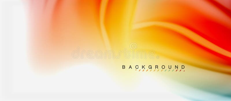 Blurred fluid colors background, abstract waves lines, vector illustration royalty free illustration