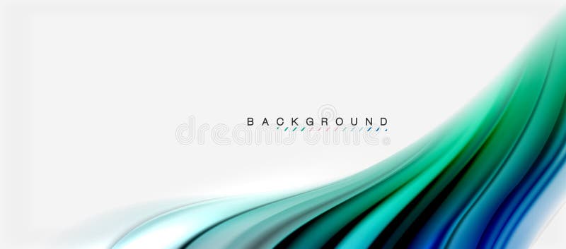 Blurred fluid colors background, abstract waves lines, vector illustration stock illustration