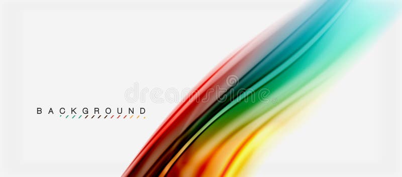 Blurred fluid colors background, abstract waves lines, vector illustration stock illustration