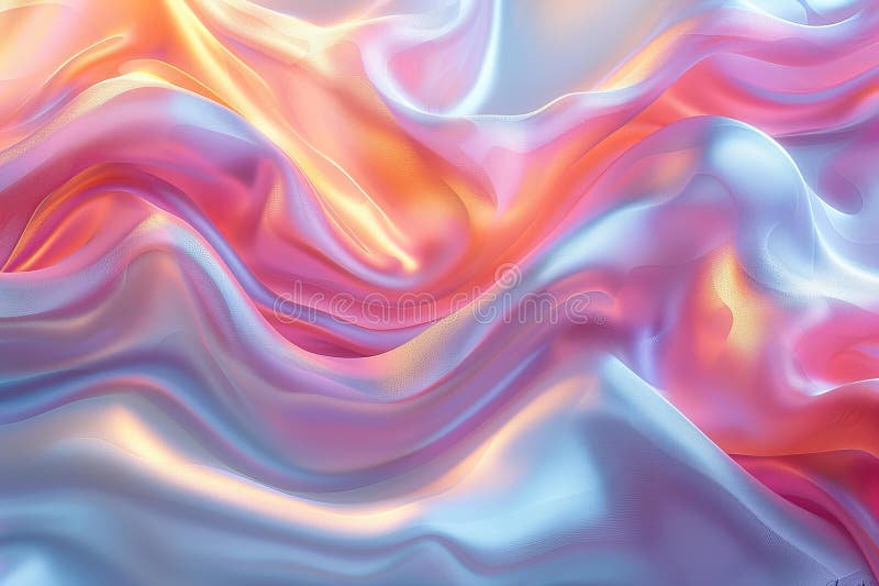 A blurred image of an abstract background in pink, silver and blue stock illustration