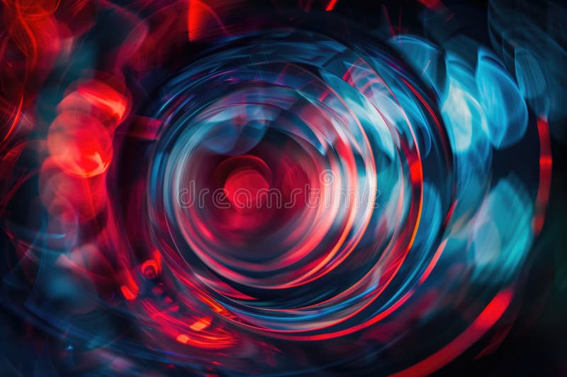 A blurred image of a colorful spiral pattern, suitable for use in abstract designs or backgrounds royalty free illustration