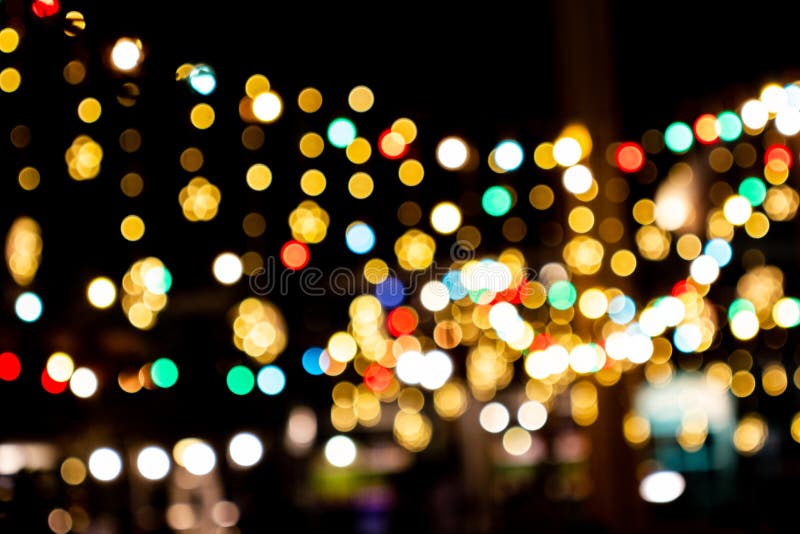 Outdoor String Lights Hanging on a Line Stock Image - Image of party ...