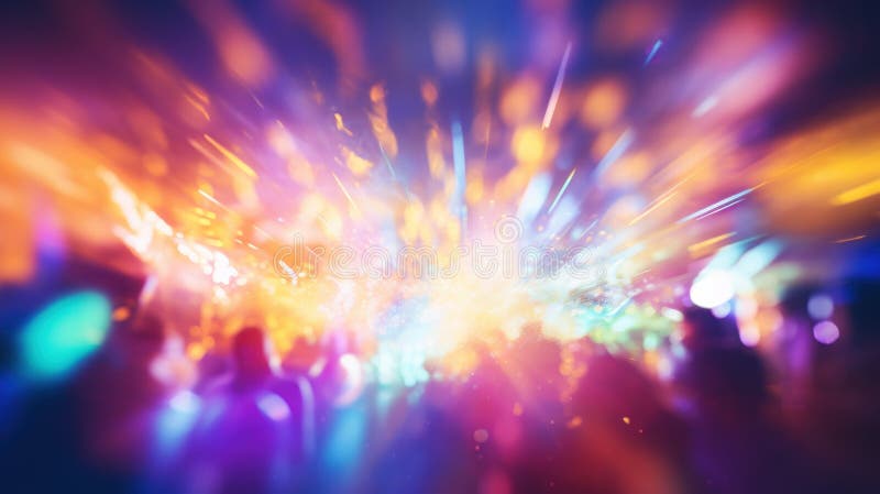 Blurred image of people at a party, AI vector illustration