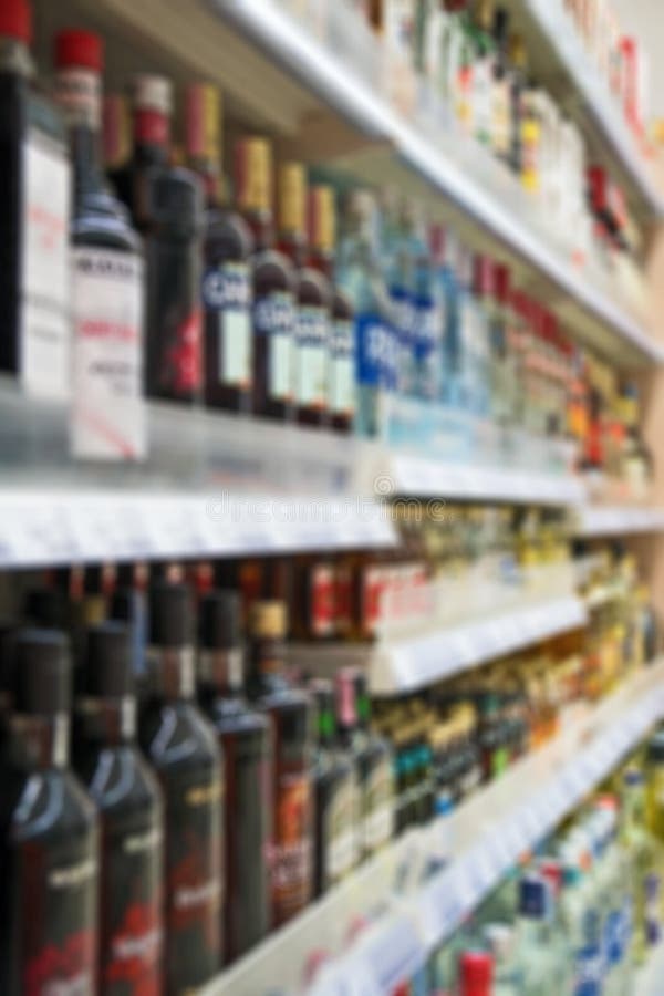 Alcoholic drinks. stock photo. Image of hypermarket 128322226