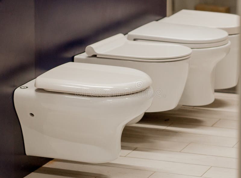 Blurred Image of Toilet Bowls Aisle in a Hardware Store Stock Image Image of bathroom