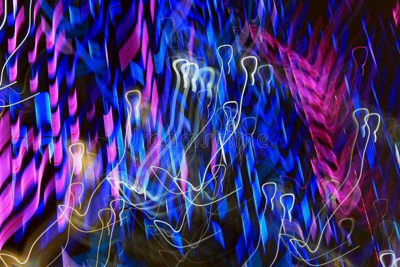 Blurred lighting effect in changing colors stock images