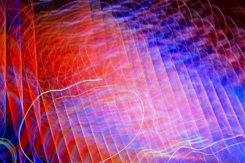 Blurred lighting effect in changing colors stock image