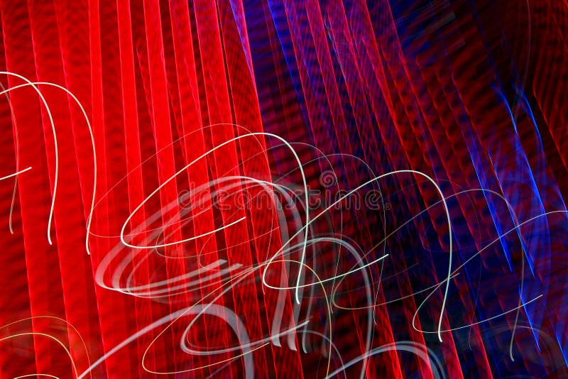 Blurred lighting effect in changing colors stock photo