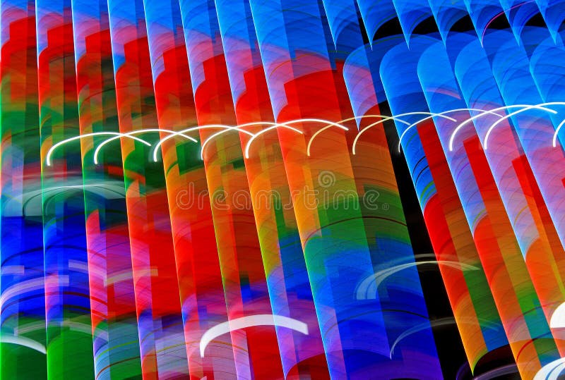 Blurred lighting effect in the colors of rainbow royalty free stock photo
