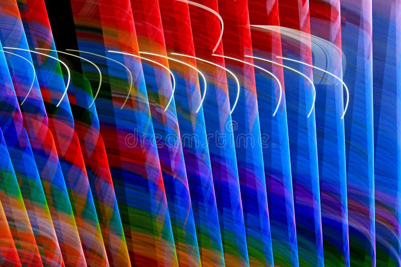 Blurred lighting effect in the colors of rainbow stock photo