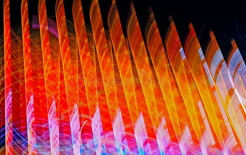 Blurred lighting effect in multiple colors stock photo