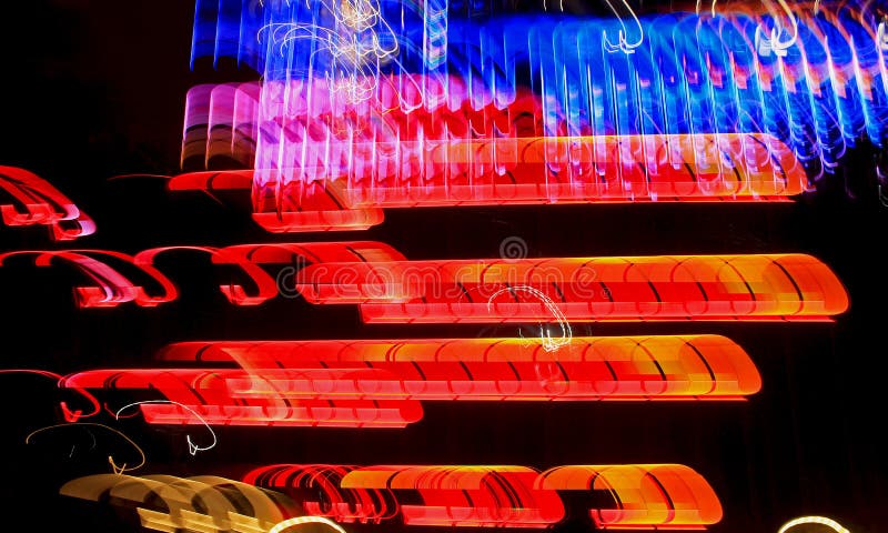 Blurred lighting effect in multiple colors stock photography