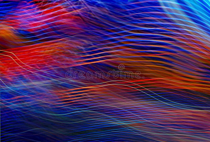 Blurred lighting effect in waves stock photography