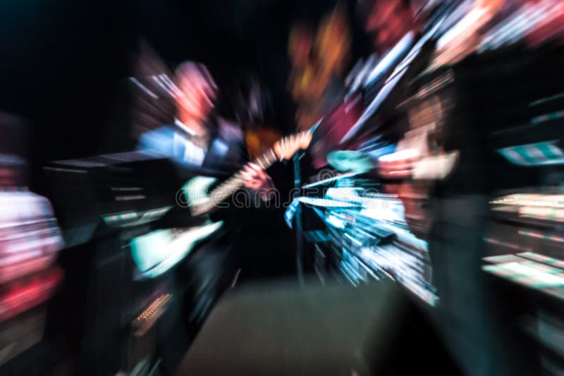 Blurred musicians