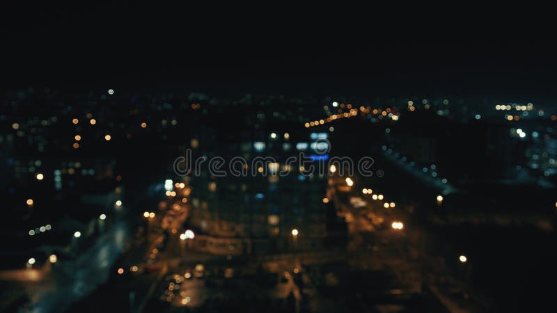 Blurred Night City Background with Colored Bokeh. View of the City from a  Height Out of Focus. Stock Photo - Image of night, lonely: 218834450
