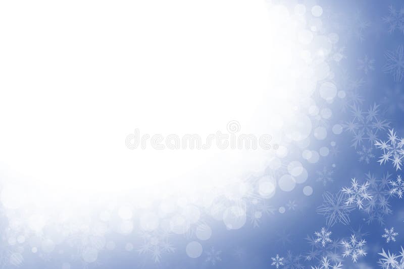 Blurred winter background with snowflakes