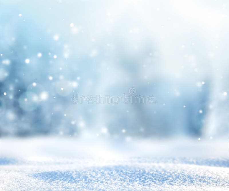 Blurred winter nature snowy background.