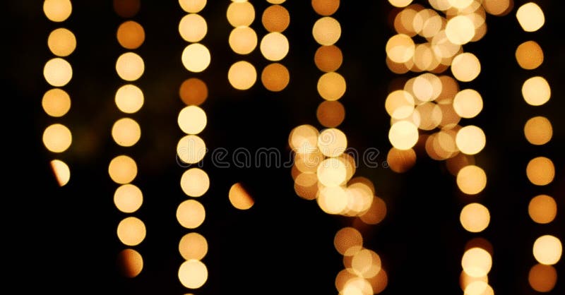 BLURRED YELLOW LIGHTS at BLACK BACKGROUND. Stock Image - Image of light ...