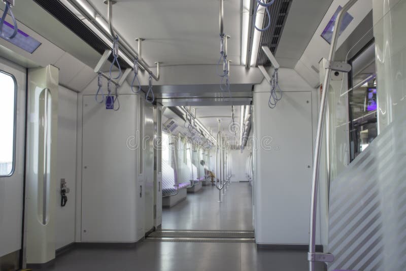 Blurry image of a passenger Subway train royalty free stock photos