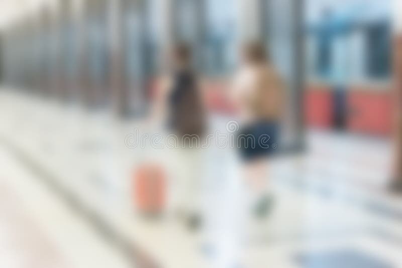 Blurry image of a subway stock photos
