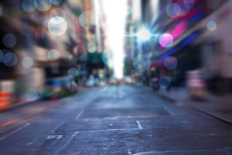 blurred street