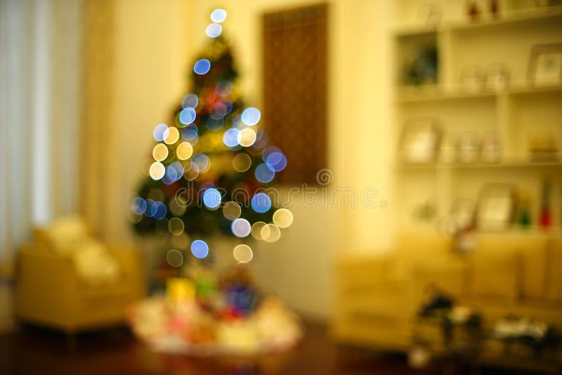 Blurry photo of christmas tree