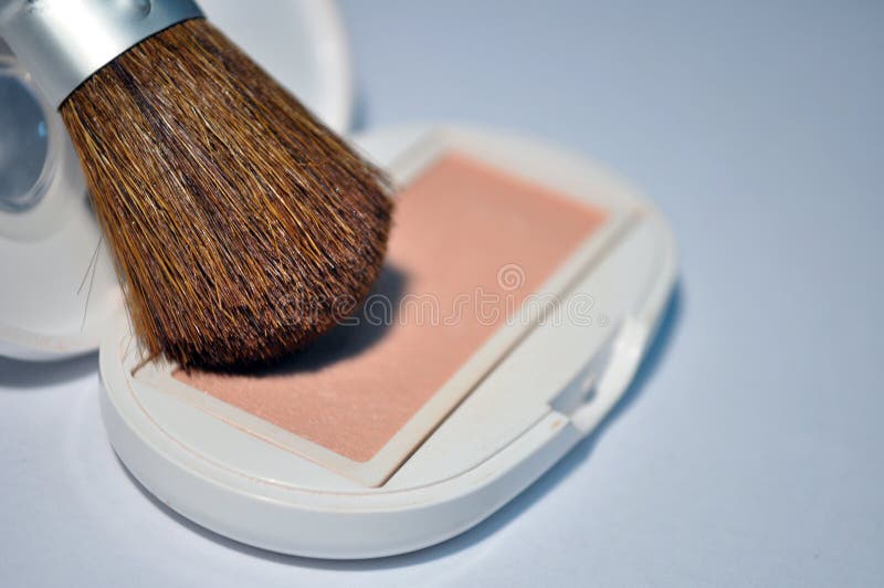 Blush Brush with Powder Palette Stock Image Image of applicator