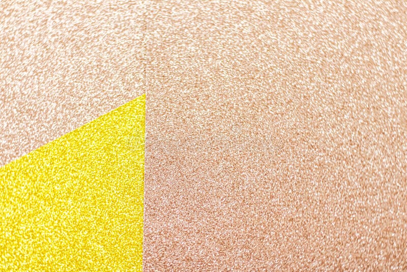 Blush Pink and Yellow Shiny Glitter Paper Background, Abstract and
