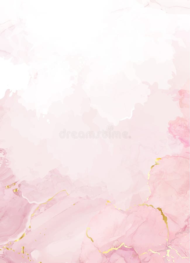 Blush roze waterverflakkerende vectorontwerpkaart