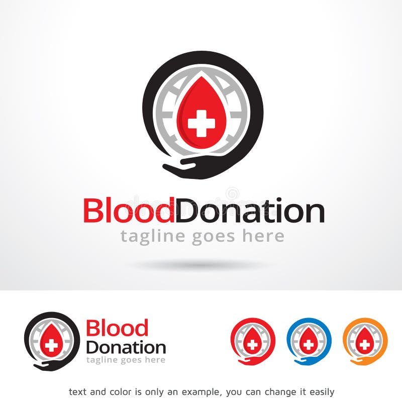 Blut-Spende Logo Template Design Vector lizenzfreie abbildung Blut-Spende Logo Template Design Vector lizenzfreie abbildung