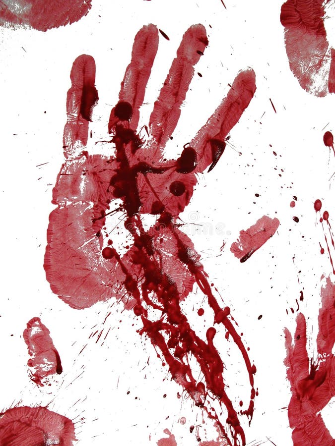 Blutiger Handdruck lizenzfreies stockbild Blutiger Handdruck lizenzfreies stockbild