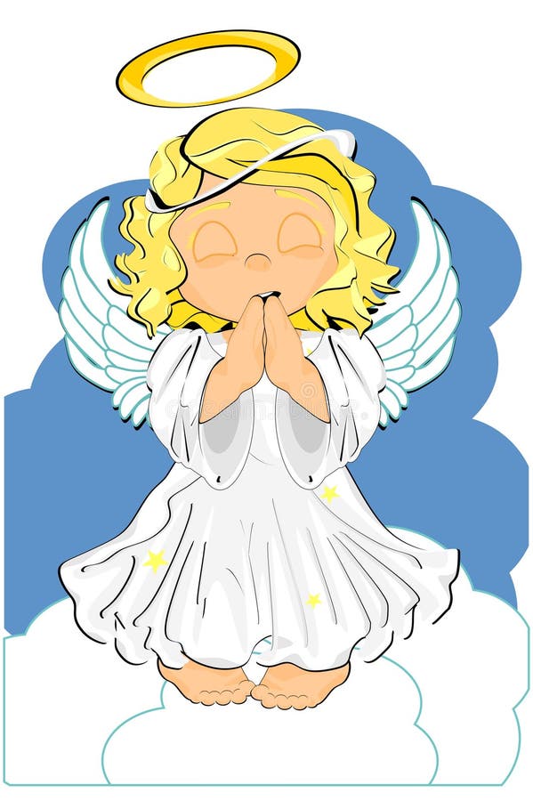 Cute angel cartoon stock illustration. Illustration of character ...