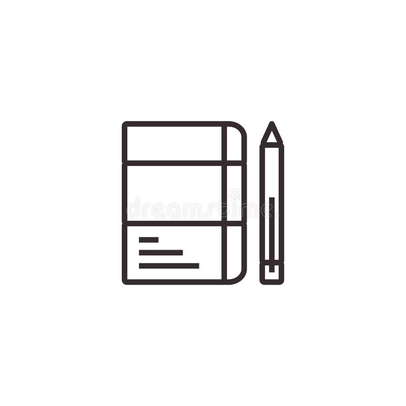 Blyertspenna och anteckningsbok, stationär vektorsymbol, PIXEL perfekt Eps10 Kontorssymbol royaltyfri illustrationer Blyertspenna och anteckningsbok, stationär vektorsymbol, PIXEL perfekt Eps10 Kontorssymbol royaltyfri illustrationer