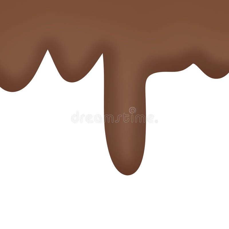Blyflytande vätska eller choklad som smälter isolerad på vit bakgrund stock illustrationer