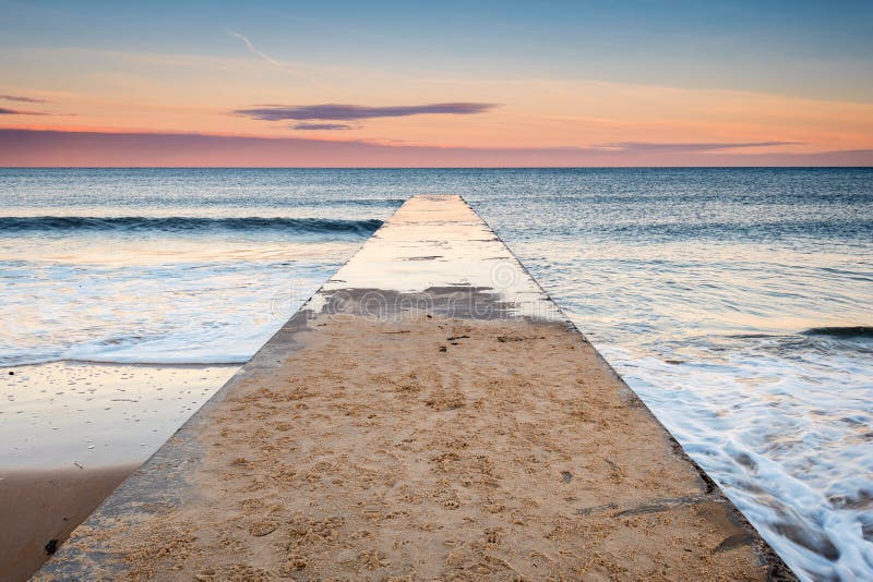 Blyth Beach Jetty at Sunset