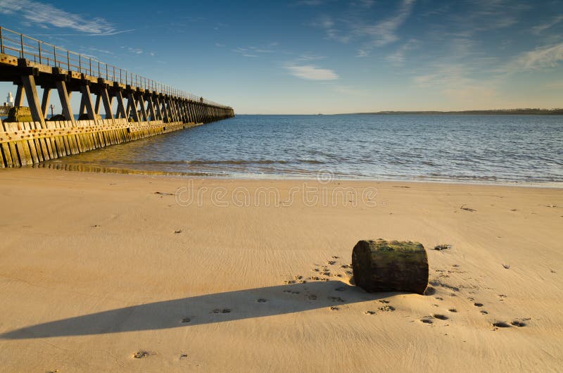 Blyth beach and south pier