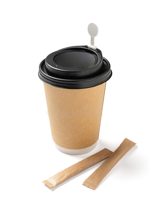 Bläckkaffekopp för takväg arkivbilder