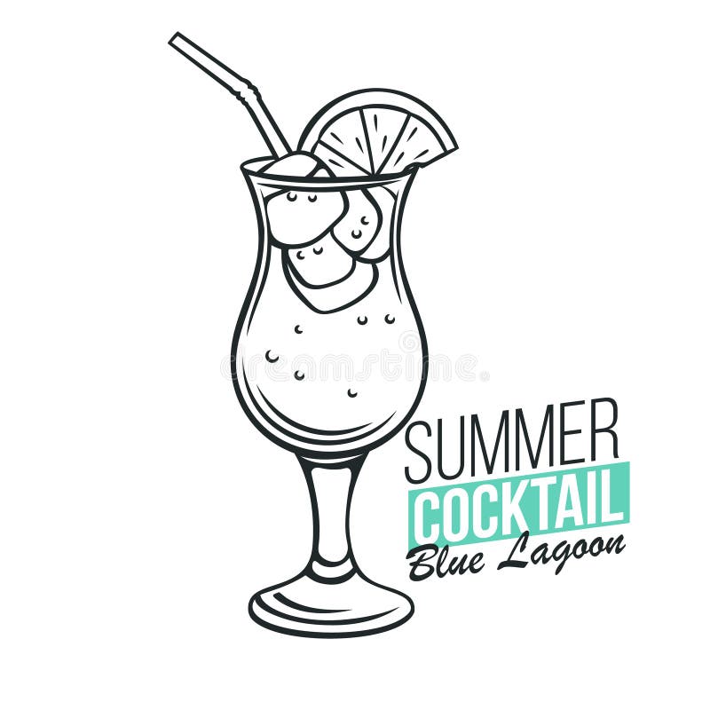 blå coctaillagun royaltyfri illustrationer blå coctaillagun royaltyfri illustrationer