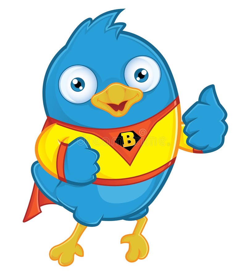 Blå fågel för Superhero royaltyfri illustrationer Blå fågel för Superhero royaltyfri illustrationer
