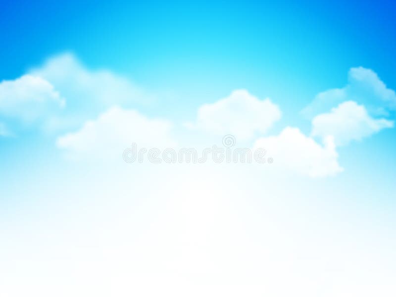 Blå himmel med abstrakt vektorbakgrund för moln