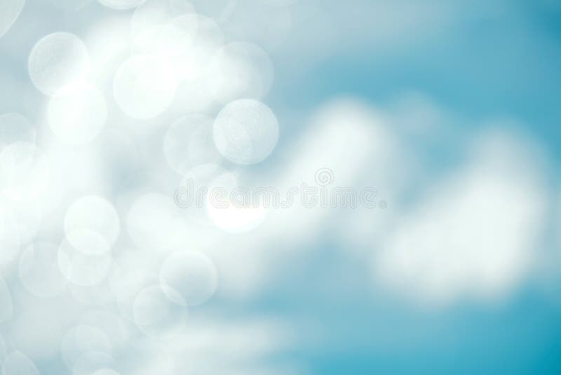 Blue Sky and Clouds on Sunny Day with Bokeh and Flair Lighting. Blue Sky and Clouds on Sunny Day with Bokeh and Flair Lighting