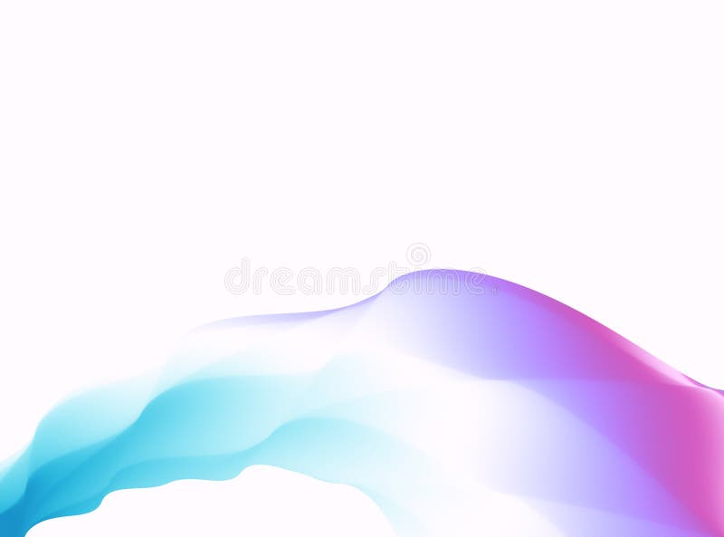 Blå purpurfärgad bakgrund för rosa färgabstrakt begreppfractal Färgrika vågor på den vita bakgrunden Ljus modern digital konst Id stock illustrationer