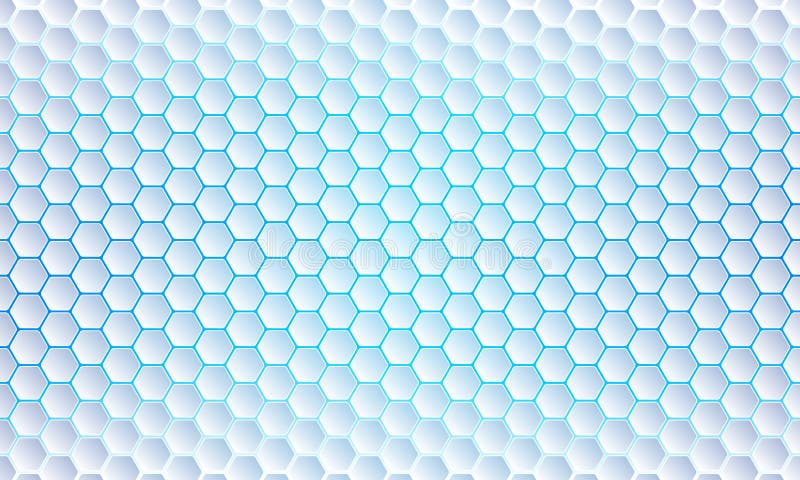 Blå sexhörningsbakgrund, modernt abstrakt begrepp, futuristisk geometrisk vektorbakgrund vektor illustrationer