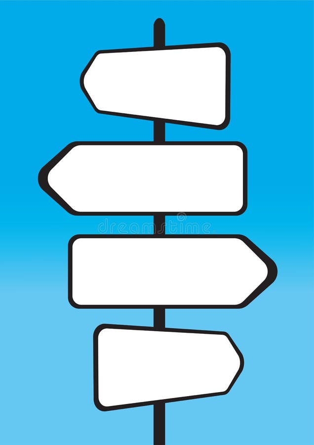 blå signpostsky royaltyfri illustrationer blå signpostsky royaltyfri illustrationer