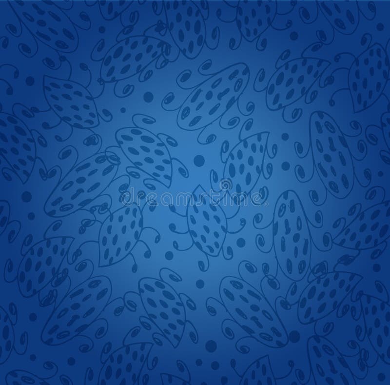 Blå sömlös modell för person som tillhör en etnisk minoritet Stilfull textur för bakgrund microbes royaltyfri illustrationer Blå sömlös modell för person som tillhör en etnisk minoritet Stilfull textur för bakgrund microbes royaltyfri illustrationer