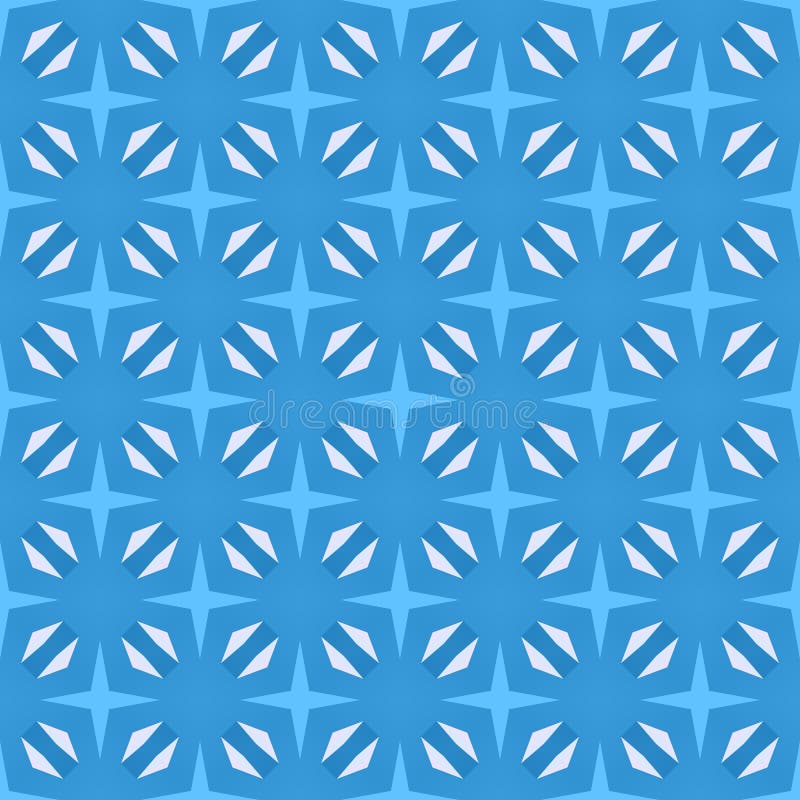 Blå sömlös modell för utskrift på tyg Enkel geometrisk bakgrund Minsta design, traditionell tegelplattastil vektor illustrationer Blå sömlös modell för utskrift på tyg Enkel geometrisk bakgrund Minsta design, traditionell tegelplattastil vektor illustrationer