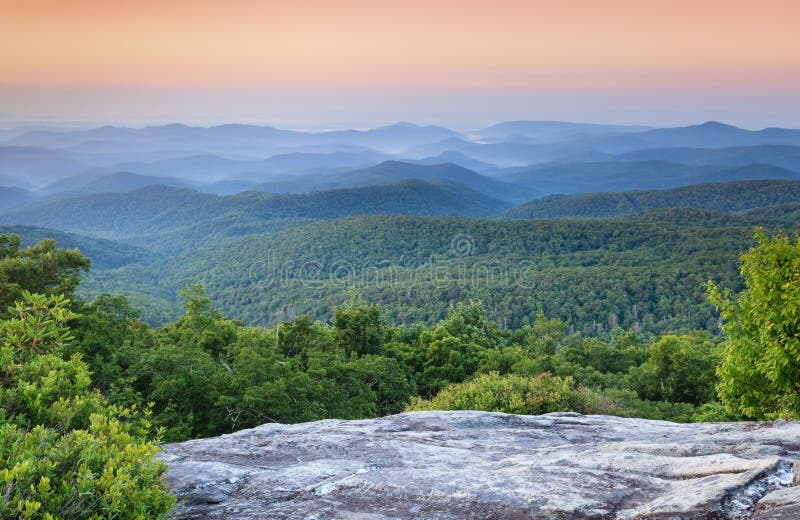 Blåa Ridge Appalachian Mountains Western North Carolina NC royaltyfria foton Blåa Ridge Appalachian Mountains Western North Carolina NC royaltyfria foton