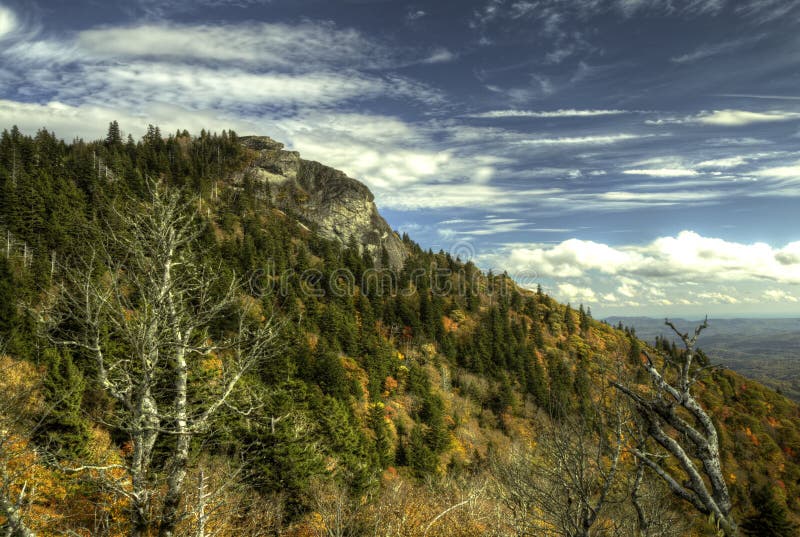 Blåa Ridge Parkway Devils Courthouse royaltyfri bild Blåa Ridge Parkway Devils Courthouse royaltyfri bild