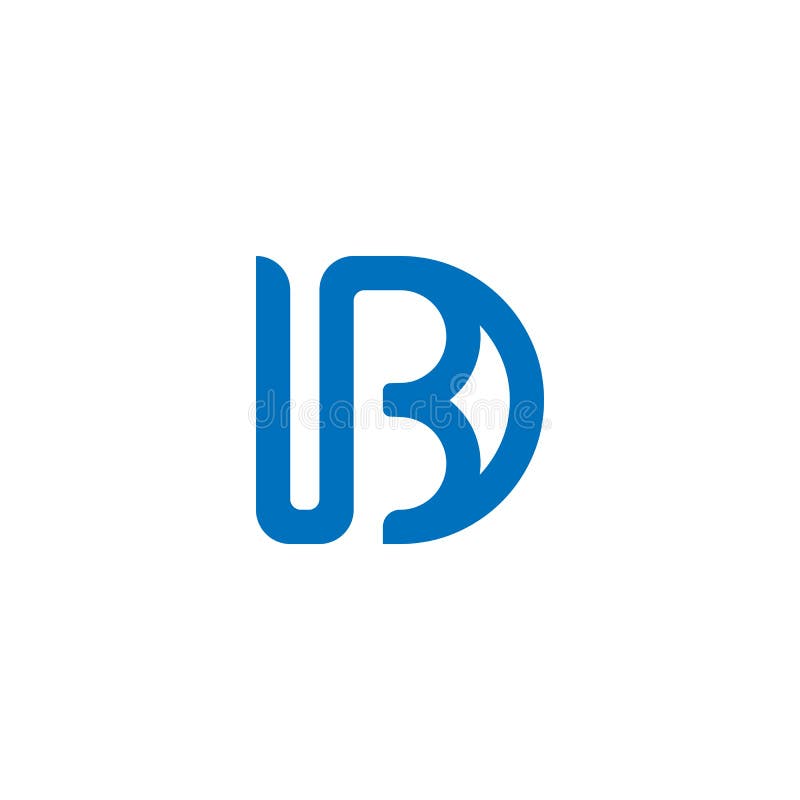 Blåblå inledande bokstav-IDB-logotyp royaltyfri illustrationer